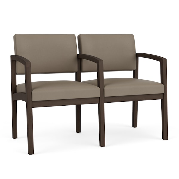 Lesro Lenox 2 Seat Tandem Seating W/ Arm, 44 in W 26 in L 31.5 in H LW2103 - main